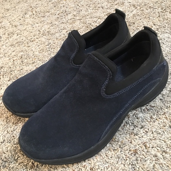 Land’s End Navy Leather Shoes 8.5 - Picture 3 of 9